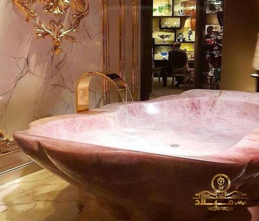 صادرکنندگان روشویی سنگی صورتی درجه یک