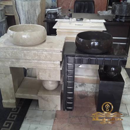 خرید اینترنتی روشویی تمام سنگی طرح L از معتبرترین فروشگاه