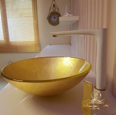 آشنایی با نحوه قیمت گذاری کاسه روشویی شیشه ای طلایی رنگ