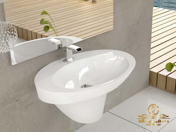 سفارش روشویی نیم پایه سنگی شیک با نازل ترین قیمت