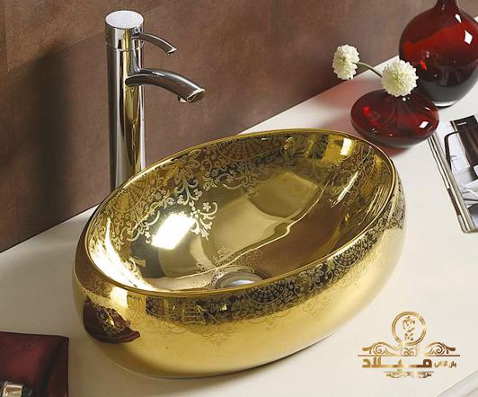 قیمت عمده روشویی طلایی خارجی با کیفیتی استثنایی