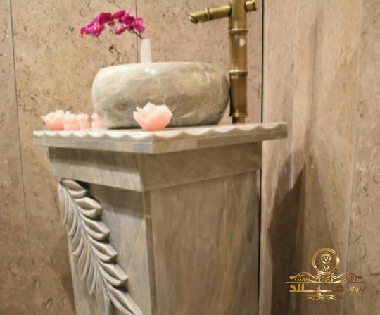 قیمت عمده ی روشویی سنگی طرح برگ با کیفیت عالی
