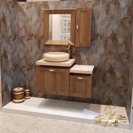 قیمت بهترین روشویی کابینت دار طرح چوب