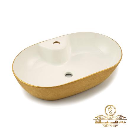 عمده فروشی روشویی سفید طلایی صادراتی